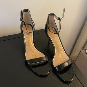 Sam Edelman Patti Ankle Strap Sandals Black Patent / 8 / NWOT